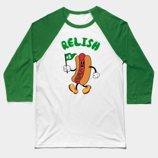 Hot Dog Race Relish Baseball T-Shirt